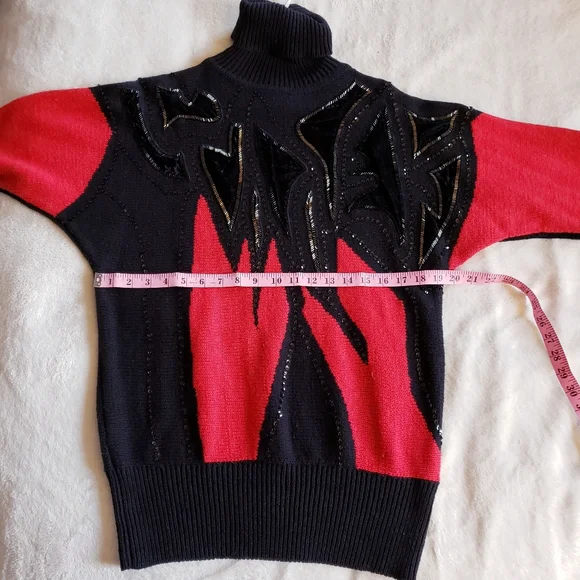 Vintage Velvet Sequin Beaded Maximalist Sweater - Picture 13 of 14